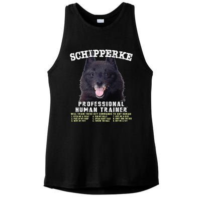 Schipperke Professional Human Trainer Cute Dog Ladies PosiCharge Tri-Blend Wicking Tank