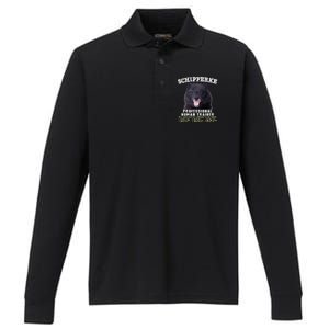 Schipperke Professional Human Trainer Cute Dog Performance Long Sleeve Polo