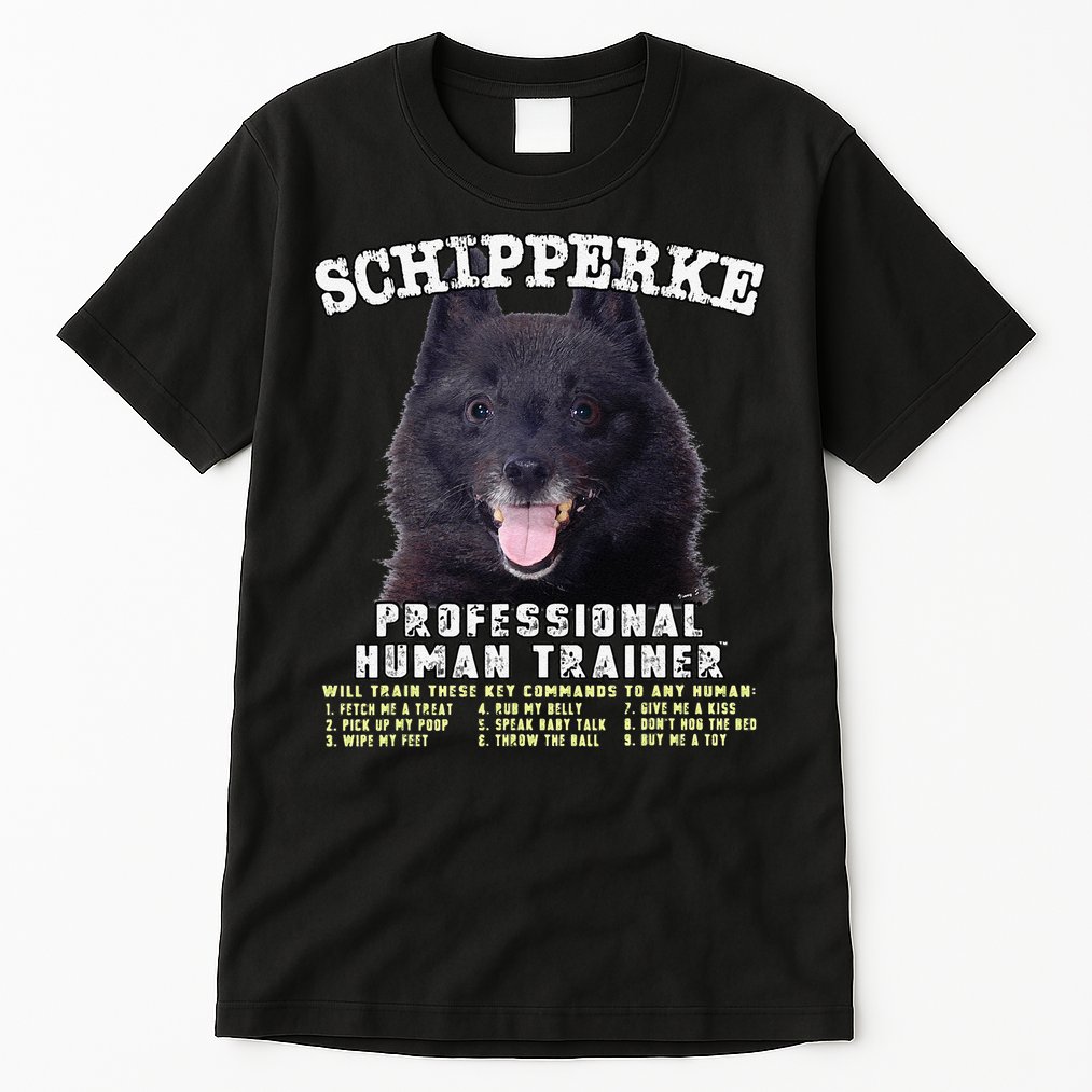 Schipperke Professional Human Trainer Cute Dog Tall T-Shirt