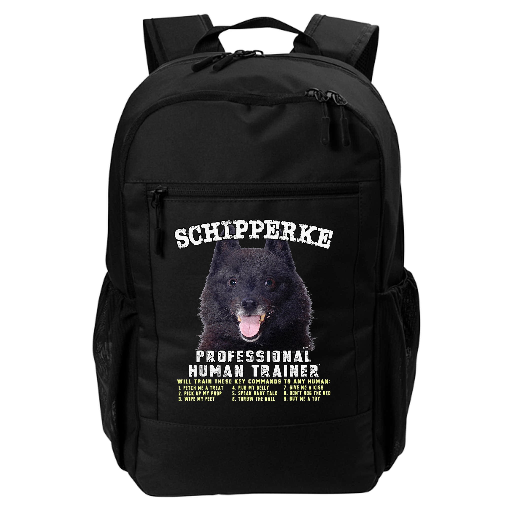 Schipperke Professional Human Trainer Cute Dog Backpack