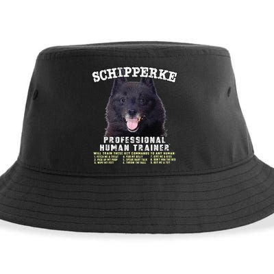 Schipperke Professional Human Trainer Cute Dog Sustainable Bucket Hat