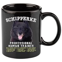 Schipperke Professional Human Trainer Cute Dog 11oz C Handle Ceramic Mug