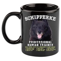 Schipperke Professional Human Trainer Cute Dog 11oz C Handle Ceramic Mug