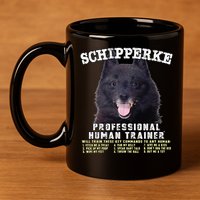 Schipperke Professional Human Trainer Cute Dog 11oz C Handle Ceramic Mug