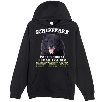 Schipperke Professional Human Trainer Cute Dog Premium Pullover Hoodie