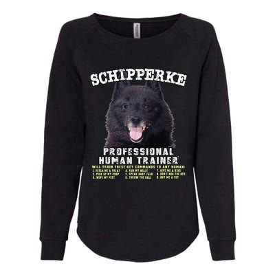 Schipperke Professional Human Trainer Cute Dog Womens California Wash Sweatshirt