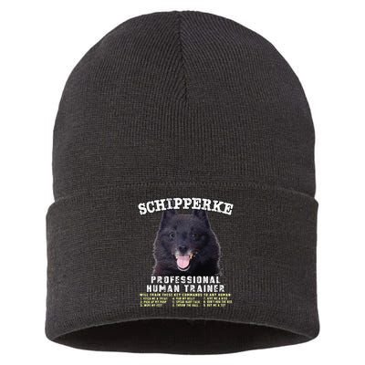 Schipperke Professional Human Trainer Cute Dog Sustainable Knit Beanie