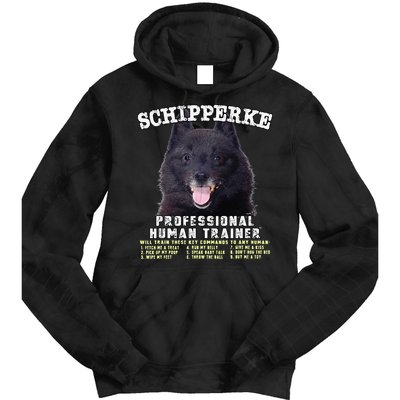 Schipperke Professional Human Trainer Cute Dog Tie Dye Hoodie