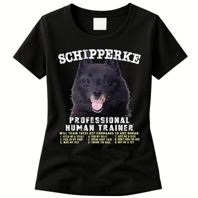 Schipperke Professional Human Trainer Cute Dog Womens T-Shirt