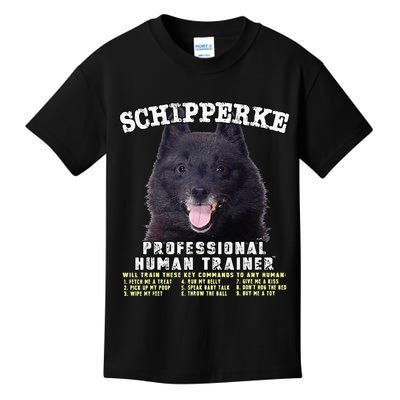 Schipperke Professional Human Trainer Cute Dog Kids T-Shirt