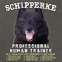 Schipperke Professional Human Trainer Cute Dog Cotton Canvas Backpack