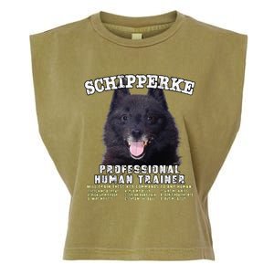 Schipperke Professional Human Trainer Cute Dog Garment-Dyed Women's Muscle Tee