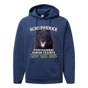 Schipperke Professional Human Trainer Cute Dog Performance Fleece Hoodie