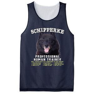 Schipperke Professional Human Trainer Cute Dog Mesh Reversible Basketball Jersey Tank