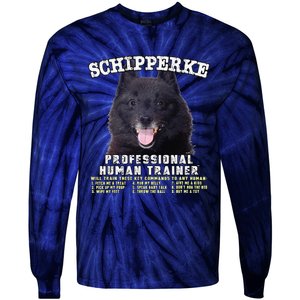 Schipperke Professional Human Trainer Cute Dog Tie-Dye Long Sleeve Shirt