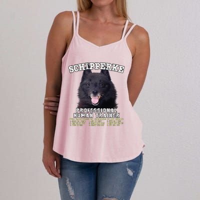 Schipperke Professional Human Trainer Cute Dog Women's Strappy Tank