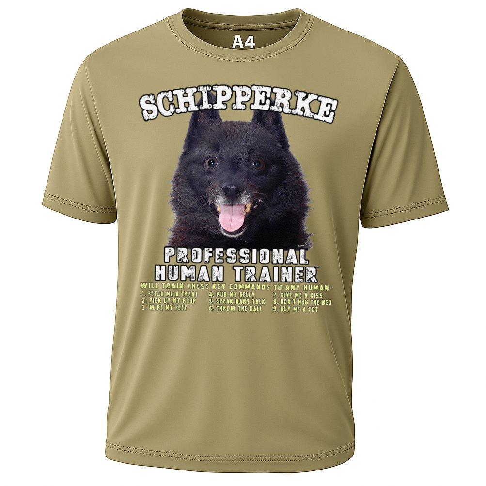 Schipperke Professional Human Trainer Cute Dog Cooling Performance Crew T-Shirt