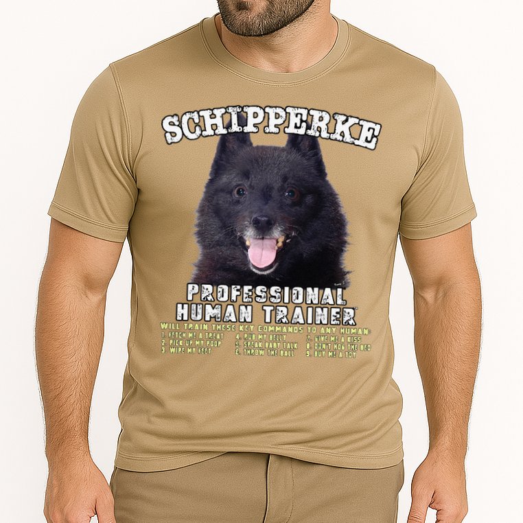 Schipperke Professional Human Trainer Cute Dog Cooling Performance Crew T-Shirt