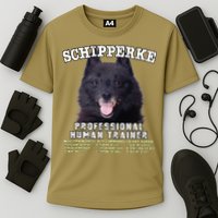 Schipperke Professional Human Trainer Cute Dog Cooling Performance Crew T-Shirt