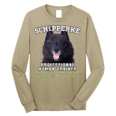 Schipperke Professional Human Trainer Cute Dog Long Sleeve Shirt