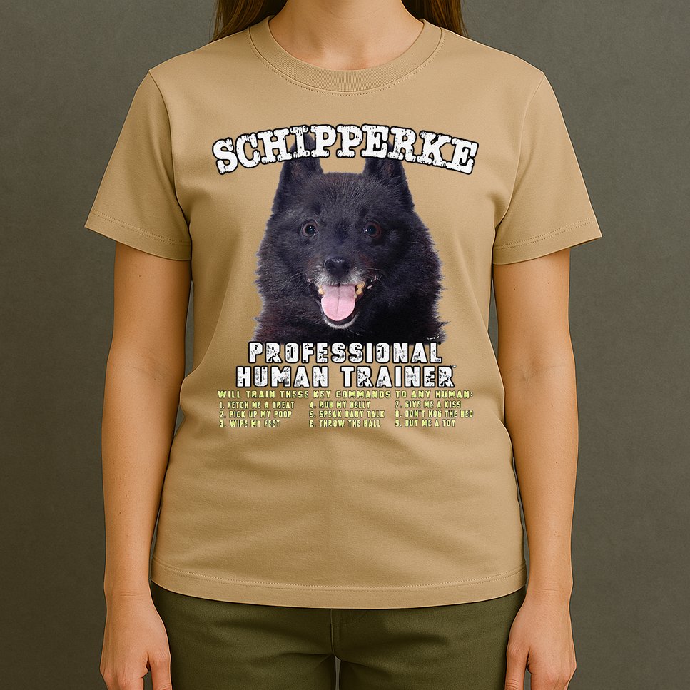 Schipperke Professional Human Trainer Cute Dog T-Shirt