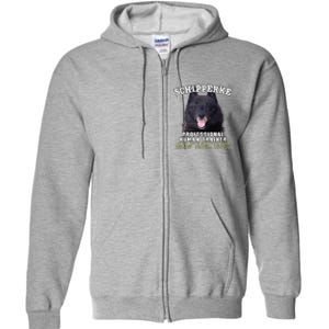 Schipperke Professional Human Trainer Cute Dog Full Zip Hoodie