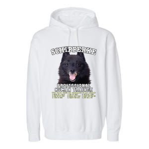 Schipperke Professional Human Trainer Cute Dog Garment-Dyed Fleece Hoodie