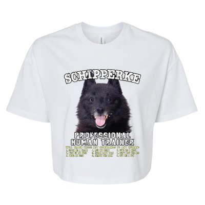 Schipperke Professional Human Trainer Cute Dog Bella+Canvas Jersey Crop Tee