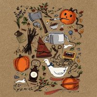 Spooky Pottsfield Harvest Festival Pumpkin Vibes Halloween Cotton Canvas Backpack