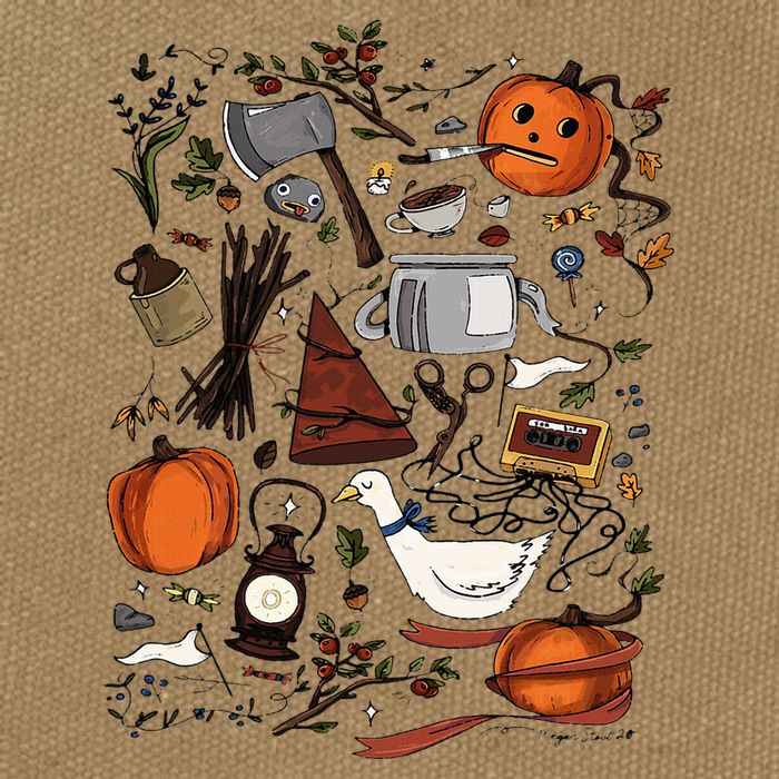 Spooky Pottsfield Harvest Festival Pumpkin Vibes Halloween Cotton Canvas Backpack