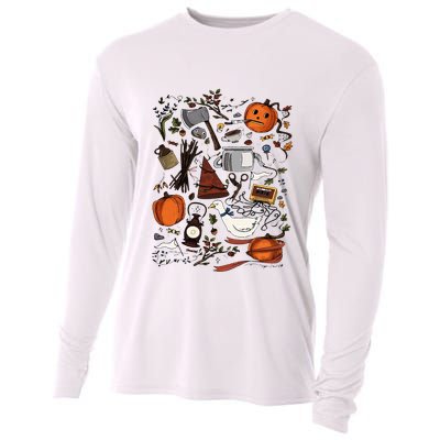 Spooky Pottsfield Harvest Festival Pumpkin Vibes Halloween Cooling Performance Long Sleeve Crew