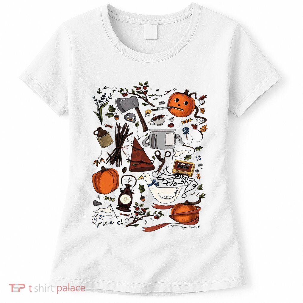 Spooky Pottsfield Harvest Festival Pumpkin Vibes Halloween Womens T-Shirt