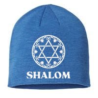 Shalom Peace Hebrew Greeting Jewish Star Of David Israel  Sustainable Beanie