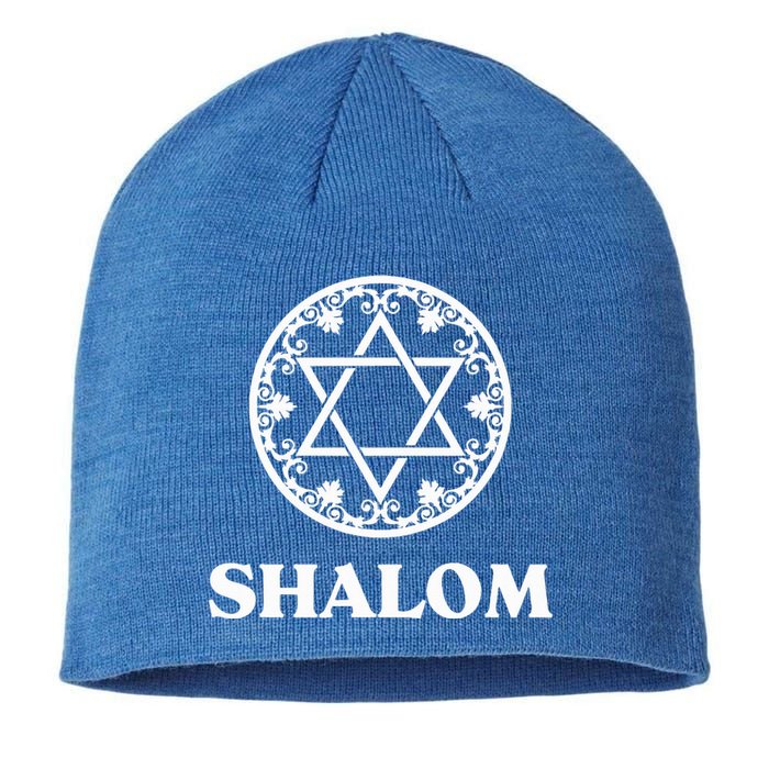 Shalom Peace Hebrew Greeting Jewish Star Of David Israel  Sustainable Beanie