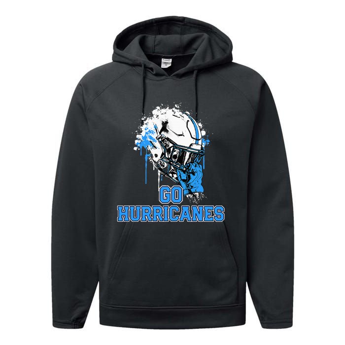 South Plaquemines Hurricanes Rising Helmet Go! Performance Fleece Hoodie