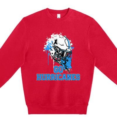 South Plaquemines Hurricanes Rising Helmet Go! Premium Crewneck Sweatshirt