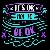 Suicide Prevention It's Ok Not To Be Ok Flat Bill Trucker Hat