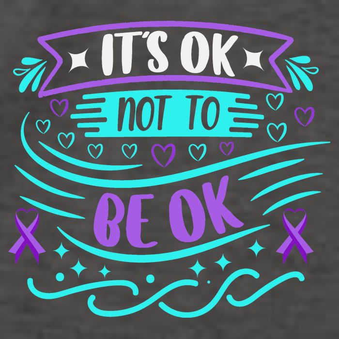 Suicide Prevention It's Ok Not To Be Ok Vector Backpack