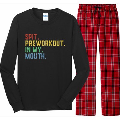 Spit Preworkout In My Mouth Long Sleeve Pajama Set