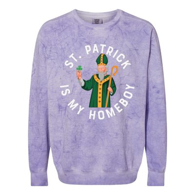 St Patrick Is My Homeboy St Patricks Day Colorblast Crewneck Sweatshirt