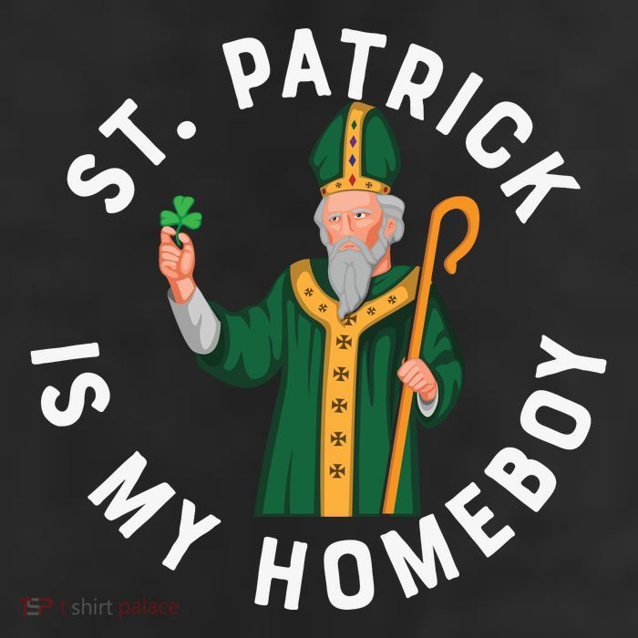 St Patrick Is My Homeboy St Patricks Day 7 Panel Mesh Trucker Snapback Hat