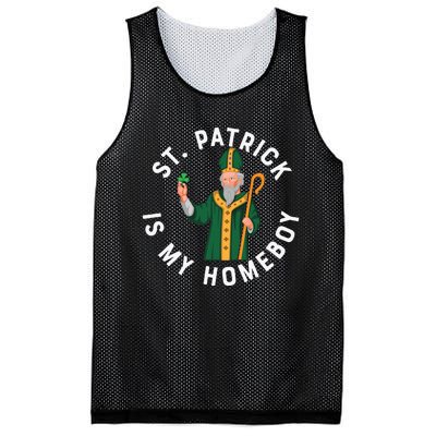 St Patrick Is My Homeboy St Patricks Day Mesh Reversible Basketball Jersey Tank