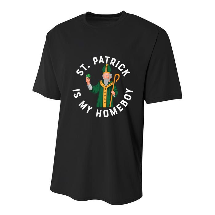 St Patrick Is My Homeboy St Patricks Day Youth Performance Sprint T-Shirt