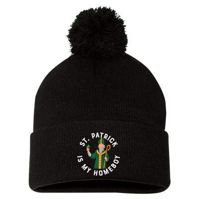 St Patrick Is My Homeboy St Patricks Day Pom Pom 12in Knit Beanie