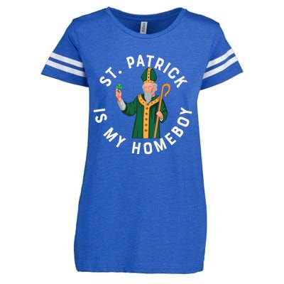 St Patrick Is My Homeboy St Patricks Day Enza Ladies Jersey Football T-Shirt