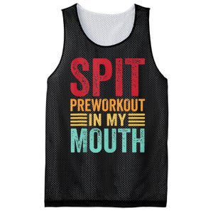 Spit Preworkout In My Mouth Funny Gym Workout Internet Meme Mesh Reversible Basketball Jersey Tank