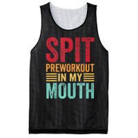 Spit Preworkout In My Mouth Funny Gym Workout Internet Meme Mesh Reversible Basketball Jersey Tank