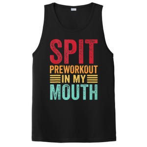 Spit Preworkout In My Mouth Funny Gym Workout Internet Meme PosiCharge Competitor Tank