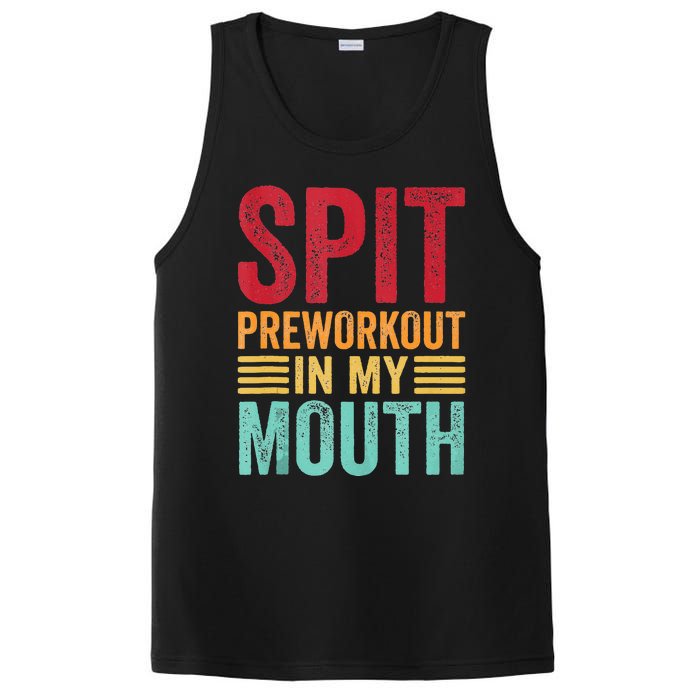 Spit Preworkout In My Mouth Funny Gym Workout Internet Meme PosiCharge Competitor Tank