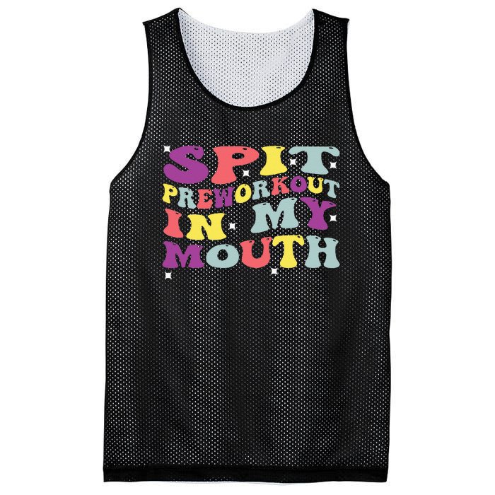 Spit Preworkout In My Mouth Funny Sarcastic Gym Mesh Reversible Basketball Jersey Tank